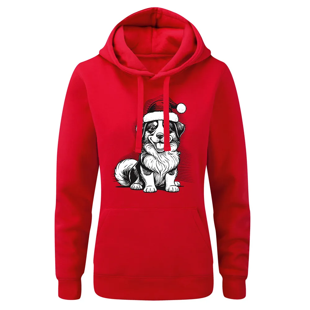 Bluza damska z kapturem SANTAS DOG