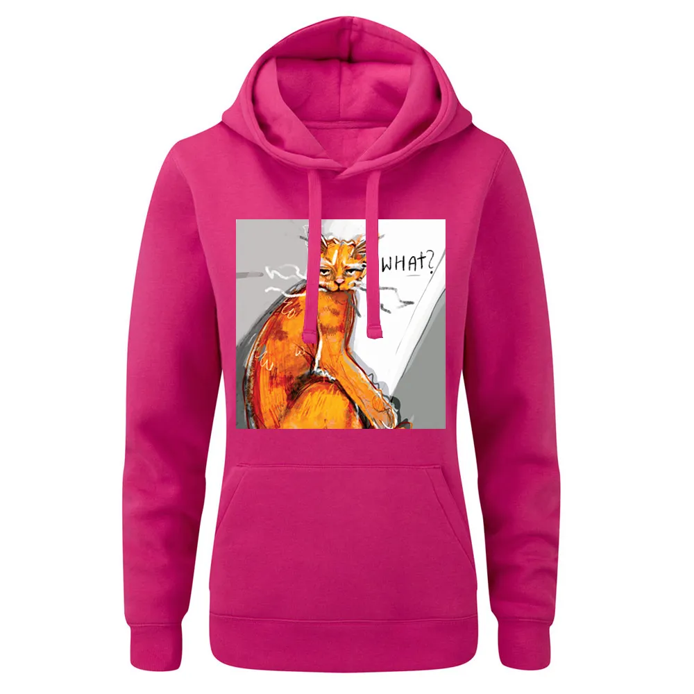 Bluza damska z kapturem DZIEŃ KOTA WHAT