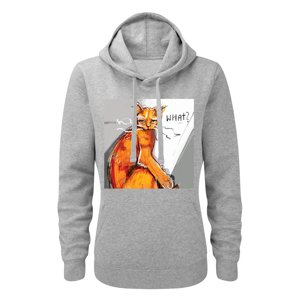 Bluza damska z kapturem DZIEŃ KOTA WHAT