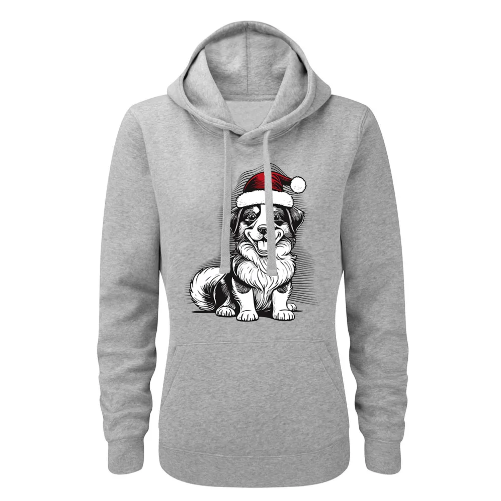 Bluza damska z kapturem SANTAS DOG