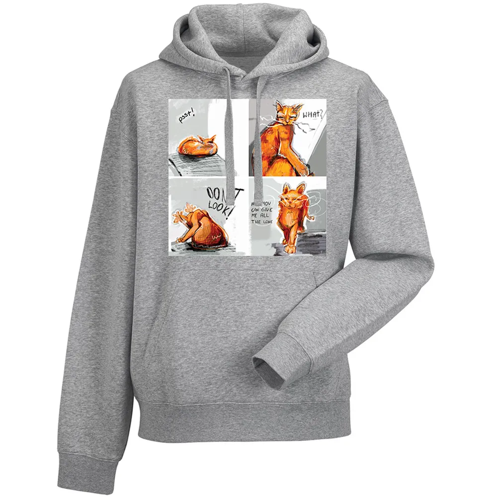 Bluza męska z kapturem DZIEŃ KOTA KOMIKS