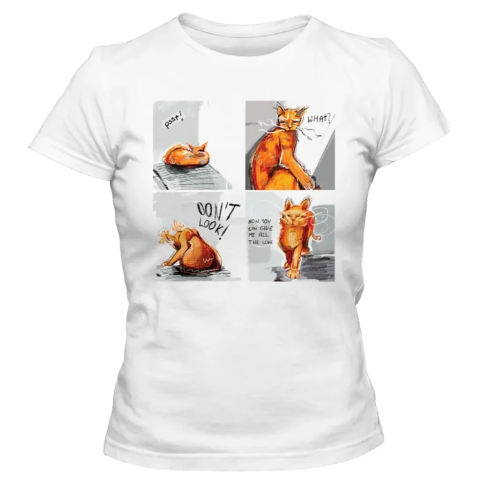 Koszulka damska Dzień kota komiks