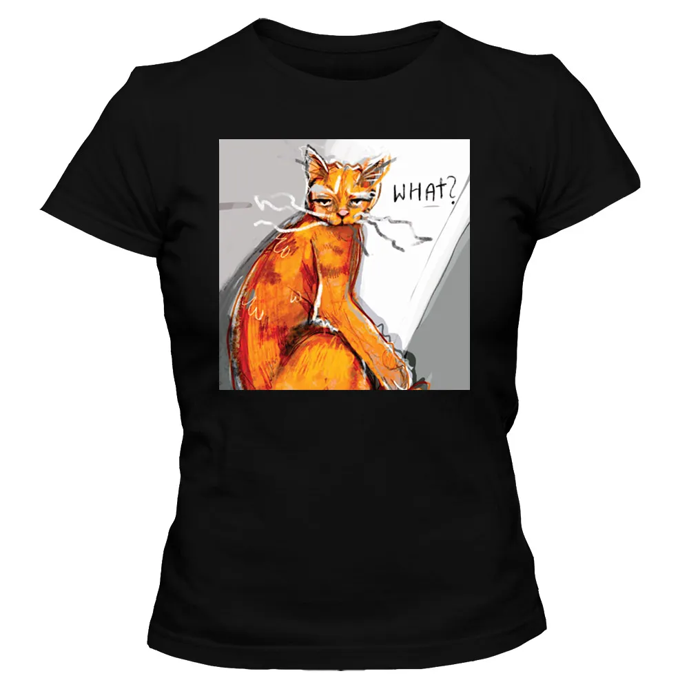 Koszulka damska DZIEŃ KOTA WHAT