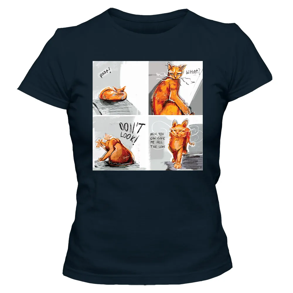 Koszulka damska DZIEŃ KOTA KOMIKS