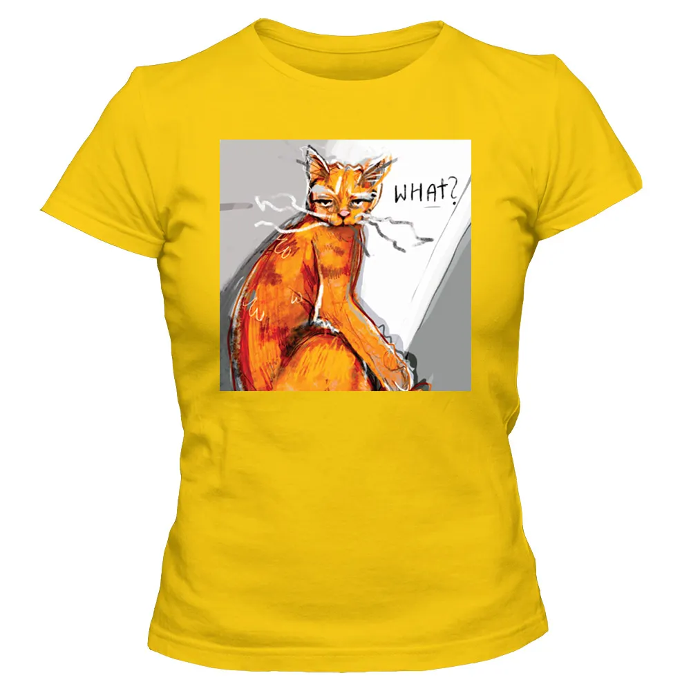 Koszulka damska DZIEŃ KOTA WHAT