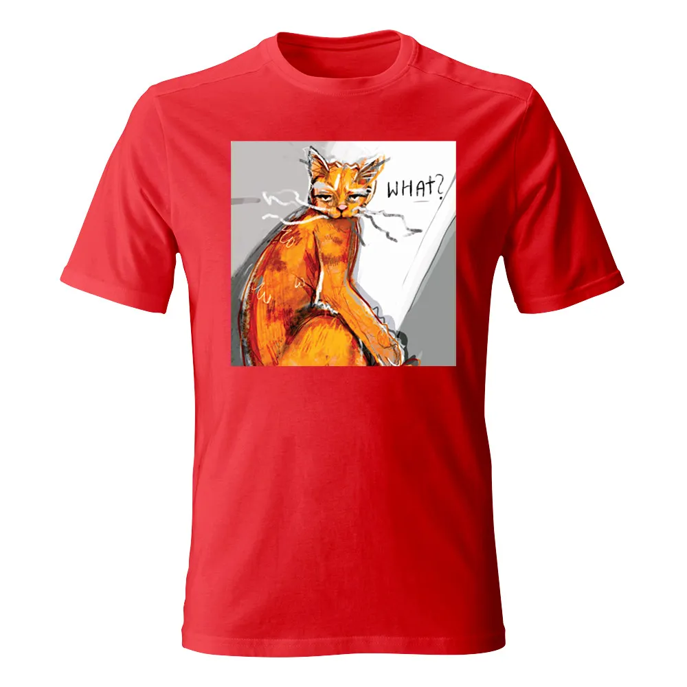 Koszulka męska DZIEŃ KOTA WHAT