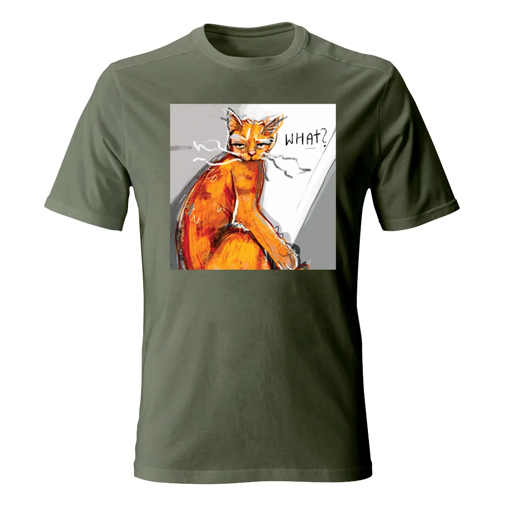 Koszulka męska DZIEŃ KOTA WHAT