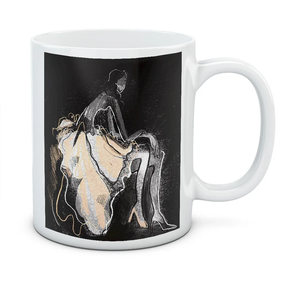 Kubek Baletnica - kolor biały