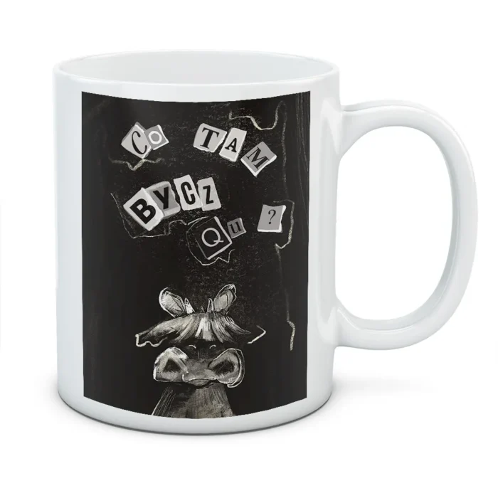 Kubek Co tam byczq - kolor biały