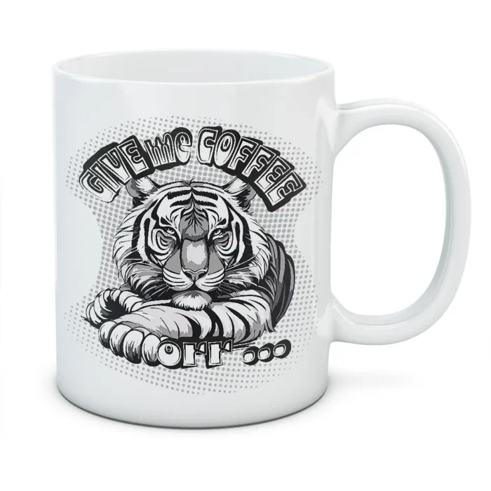 Kubek Coffee Tiger - kolor biały