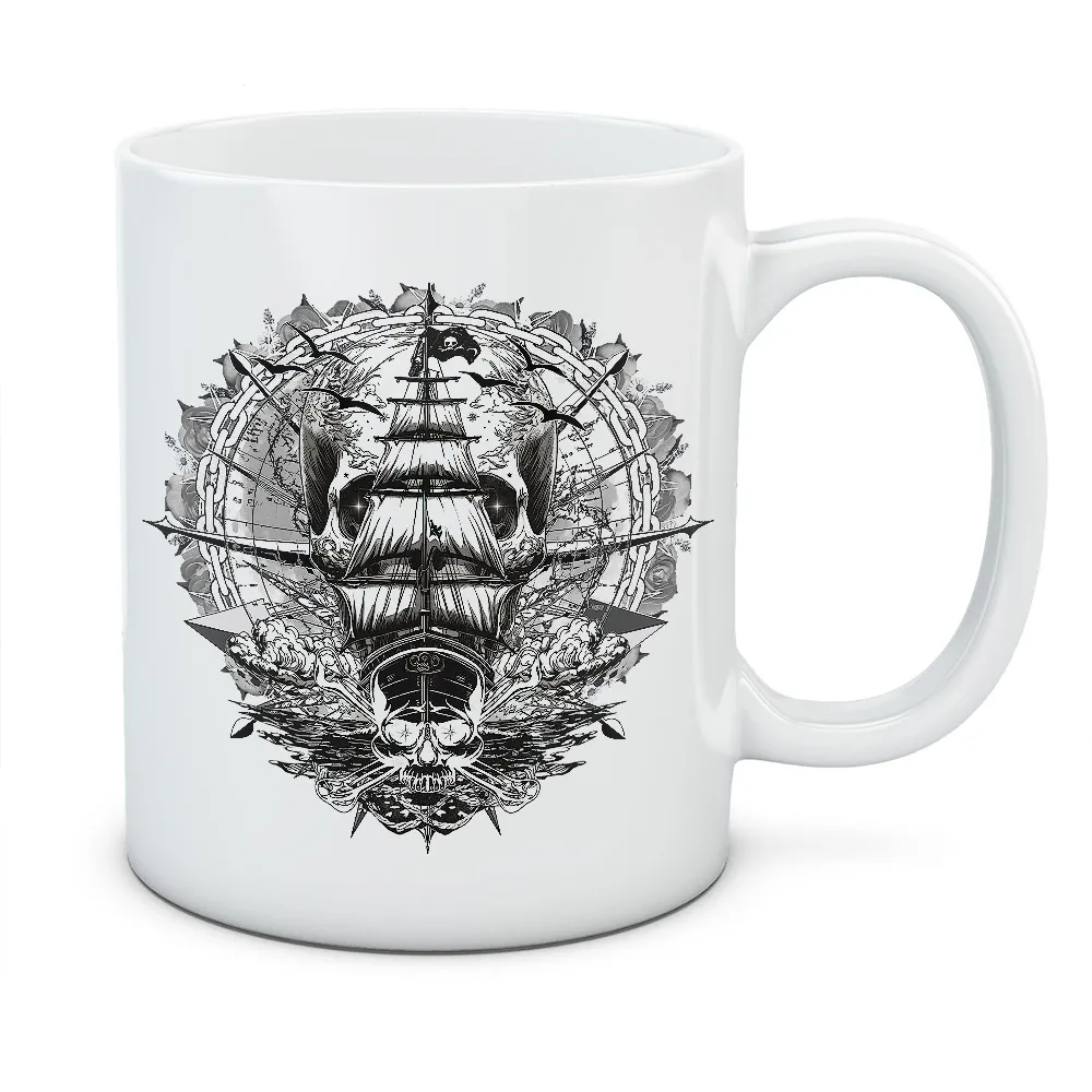 Kubek Piraci - kolor biały