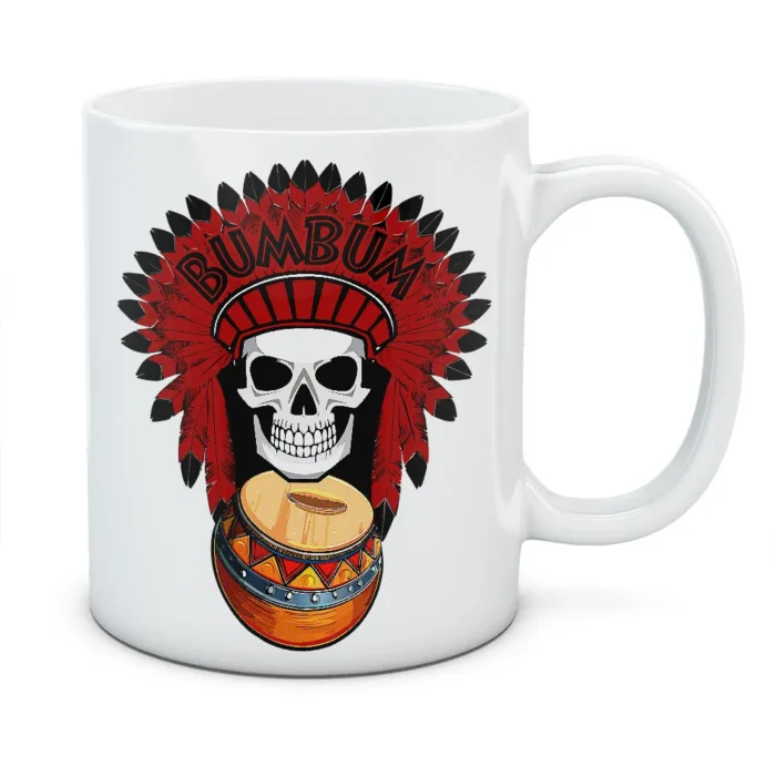 Kubek Skull Bum Bum - kolor biały