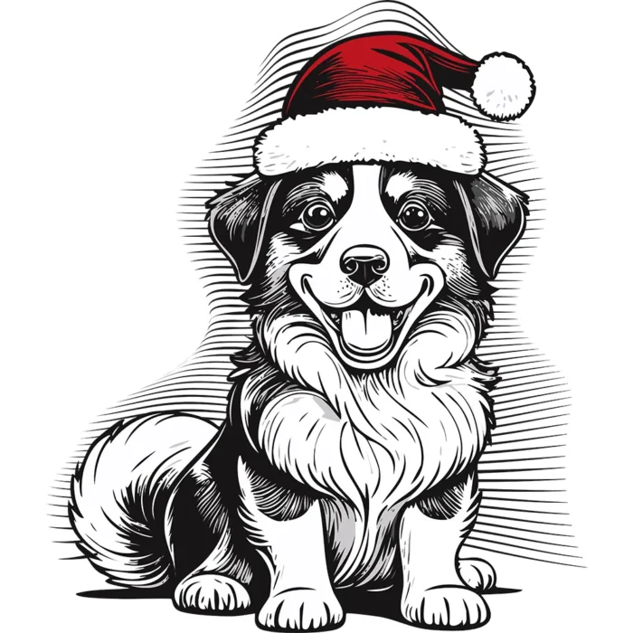 Bluza damska z kapturem SANTAS DOG